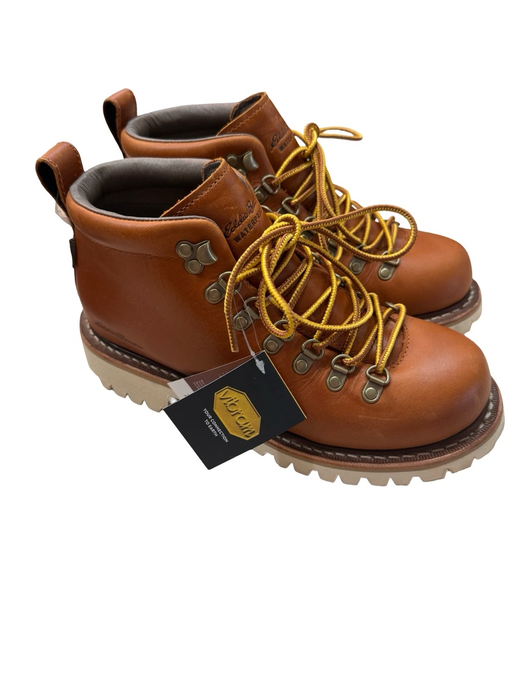 Eddie Bauer Brown Fabric Shoe Interior with White Label